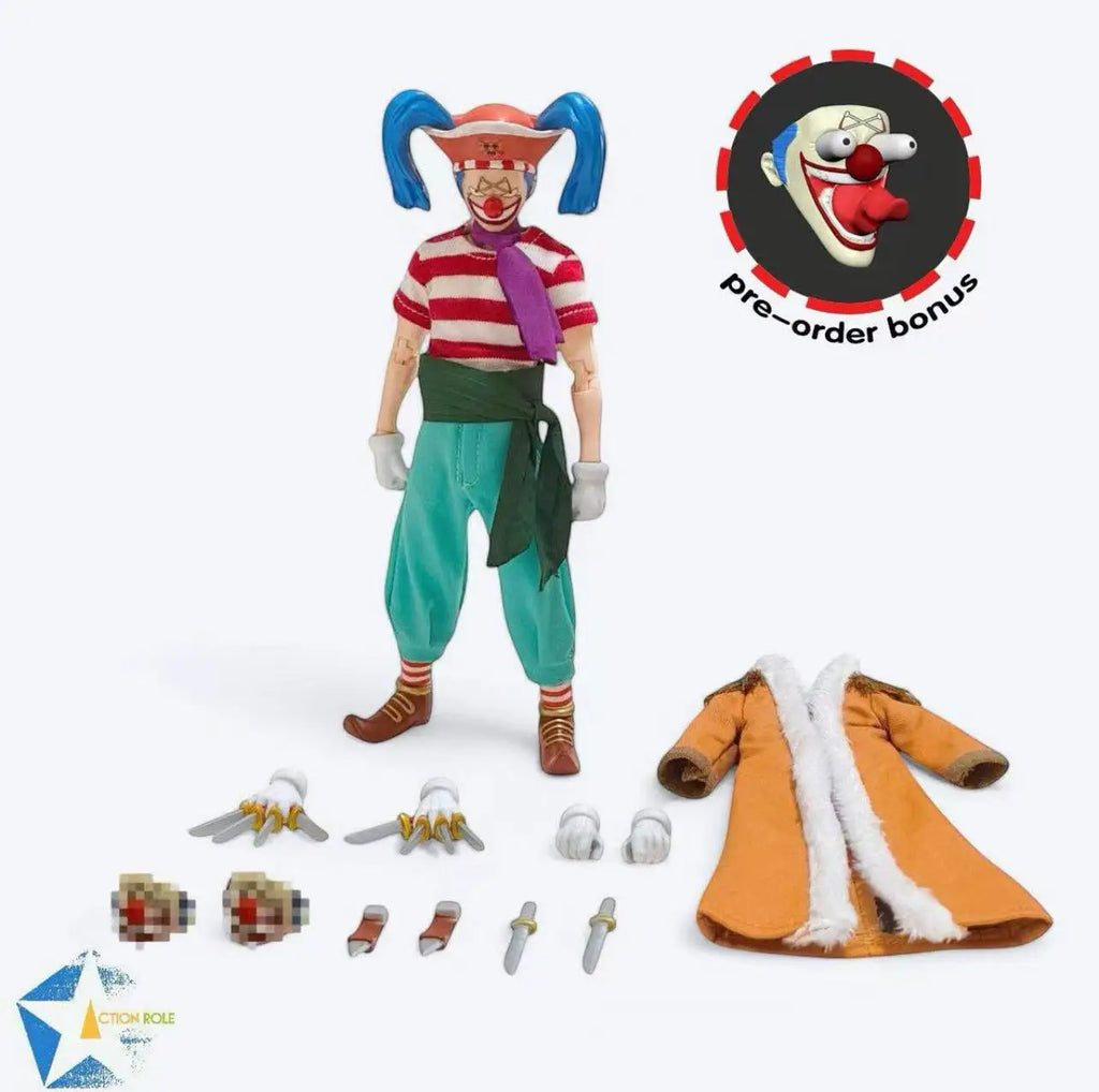 In Stock Action Role 1/12 SHF One Piece Buggy The Clown The Cunning Clown Anime Action Figures Toys Model PVC Gift Collector