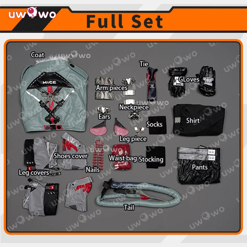 UWOWO Jane Doe Cosplay Collab Series: Game Zenless Zone Zero ZZZ Jane Doe Cosplay Costume with Prop Halloween Costume