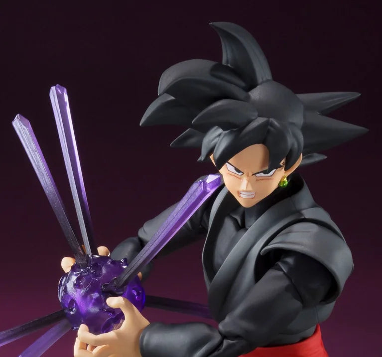 In Stock 100% Original Bandai SHF SH FIGUARTS Dragon Ball Goku Goku Black Action Character Anime Model Toy Pink Hair PVC Gift