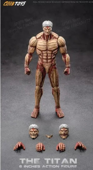AD-001 AD-003 1/12 Men Soldier The Armored Titan Eren Jaeger Ultra Flexible Joint Body 6Inch Anime Action Figure Body Modle Toys
