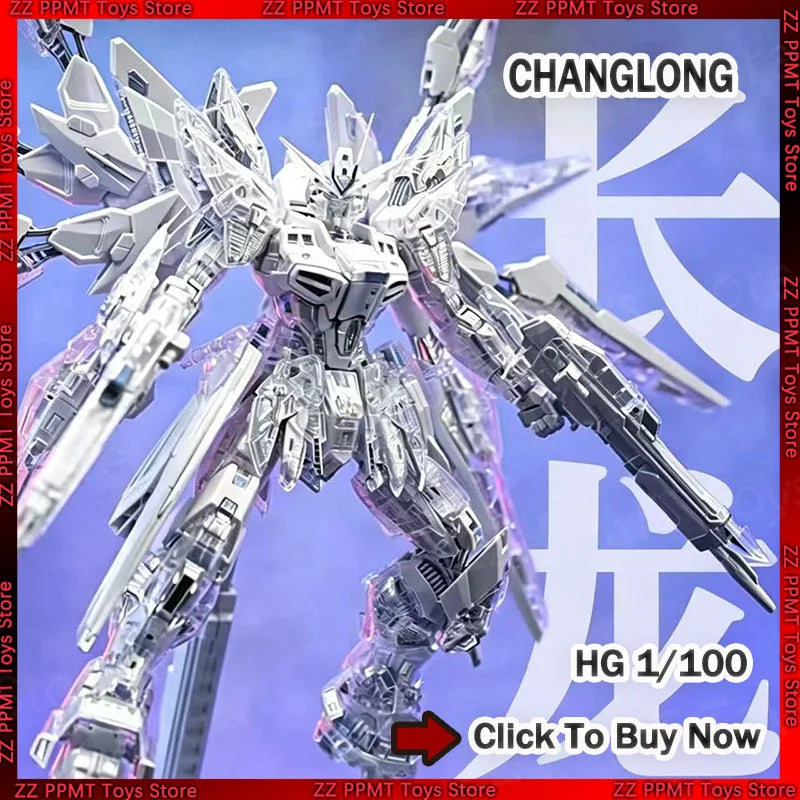CHANGLONG 7701 MGEX 1/100 Zgmf-X20a Strike Freedom twilight clear coating Assembly Model Anime Action Figure Robot Plastic Model