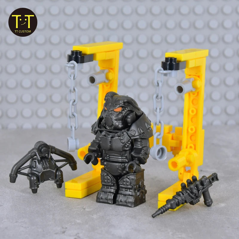 1PCS Military Soldiers Mini Anime Action fallouts Figures Weapons Robot Mecha Building Blocks Bricks DIY Toys for KIDS gift