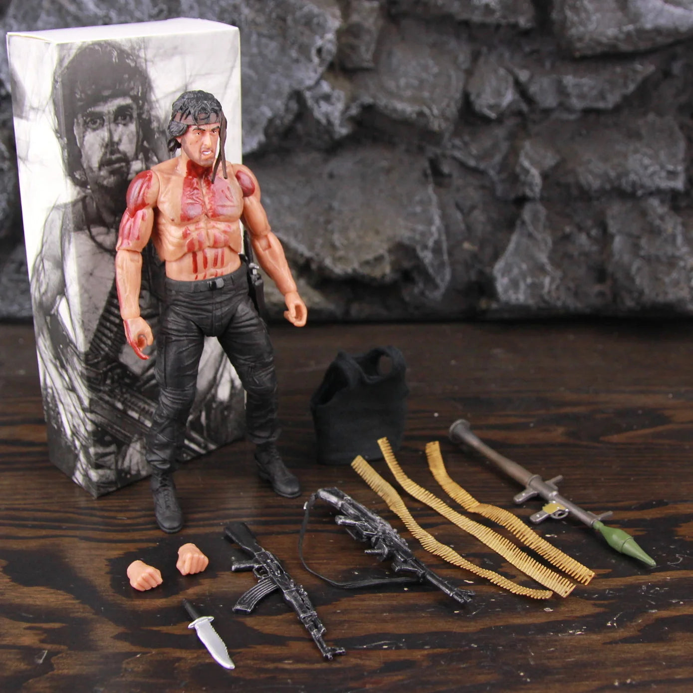 Classic Movie First Blood Ron Kim John J.R Ram bo 7" Action Figure Special Forces Soldier Avenger Sylvester Film Toys KO's NECA