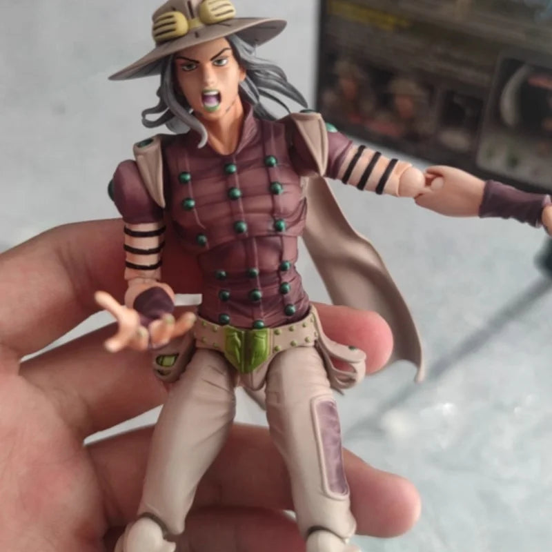 Genuine Gk 15cm Jojo'S Bizarre Adventure 7 Steel Ball Run Anime Figure Julius Caesar Zeppeli Sbr Gyro Creative Statue Boy Gift