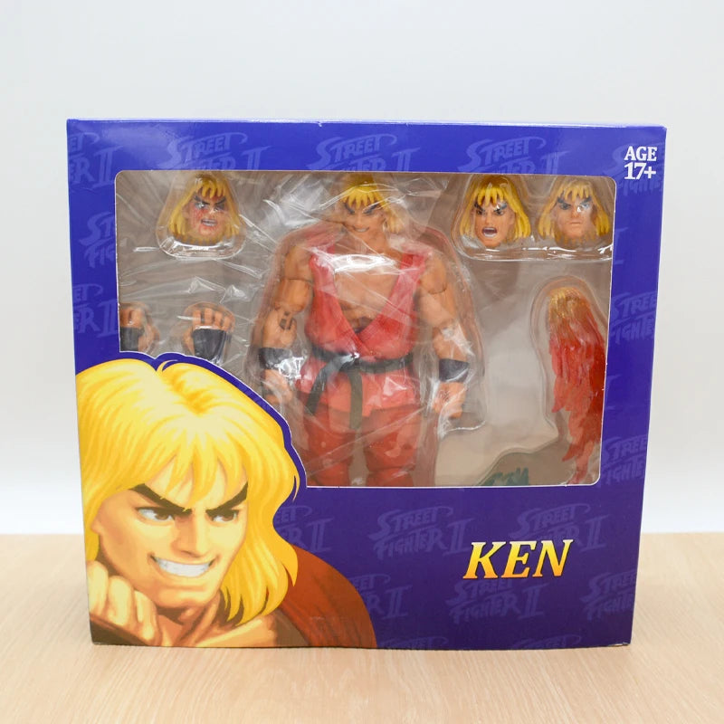 19cm Guile Anime Game Figure Street Fighter II: The Final Challengers Ken Masters/Ryu Action Figure Storm Collectibles Model Toy
