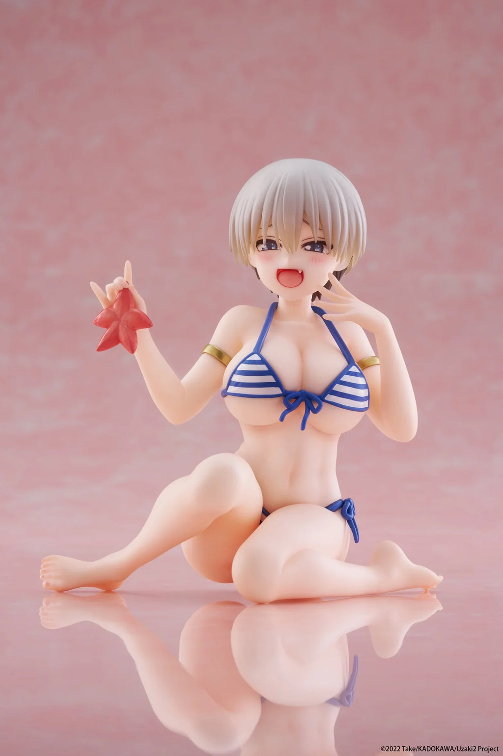 Original Genuine Model Taito Desktop Cute 10cm Uzaki-chan Wants to Hang Out Hana Uzaki Beach Swimsuit Figure Anime PVC Toys