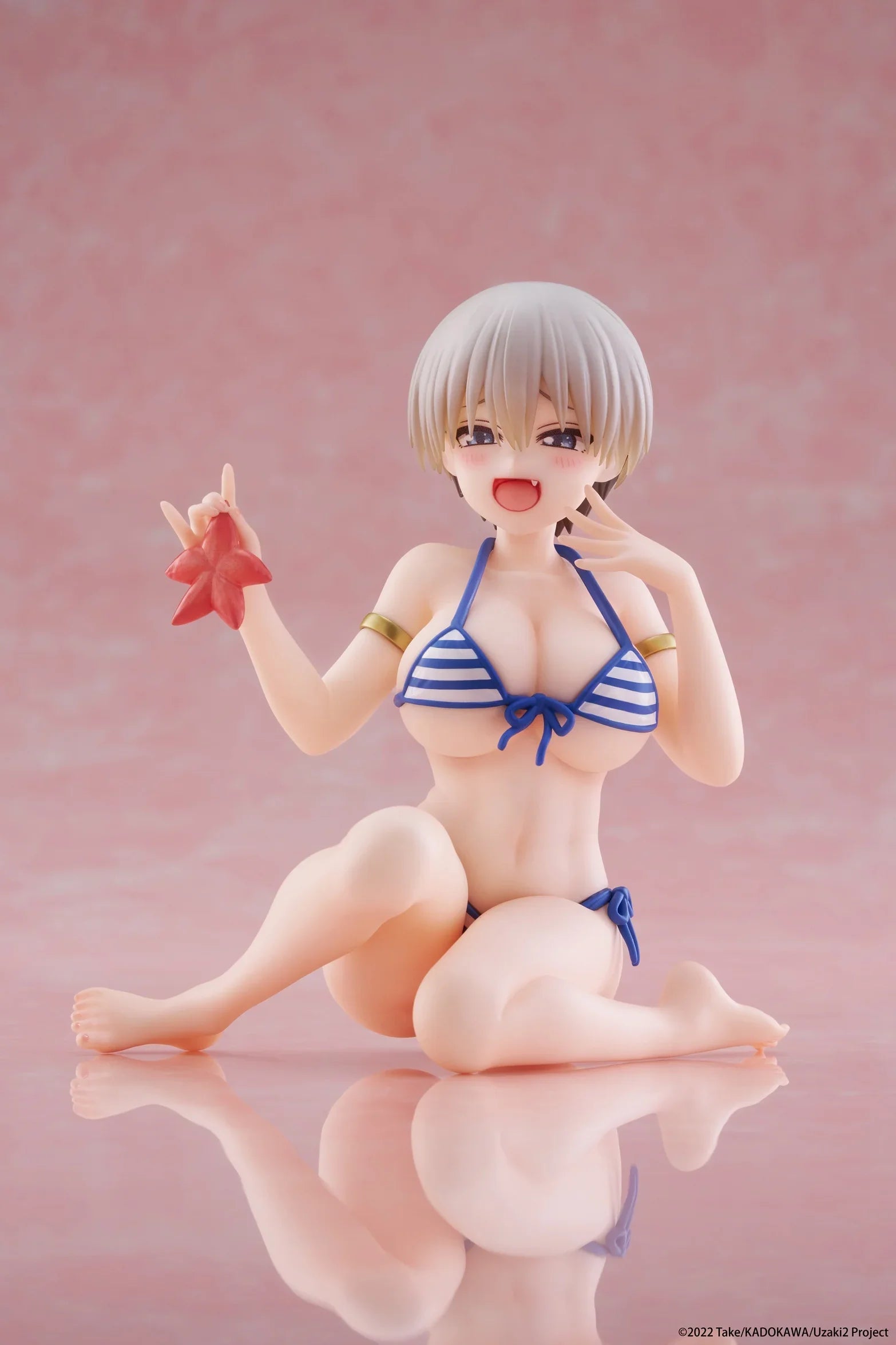 Original Genuine Model Taito Desktop Cute 10cm Uzaki-chan Wants to Hang Out Hana Uzaki Beach Swimsuit Figure Anime PVC Toys
