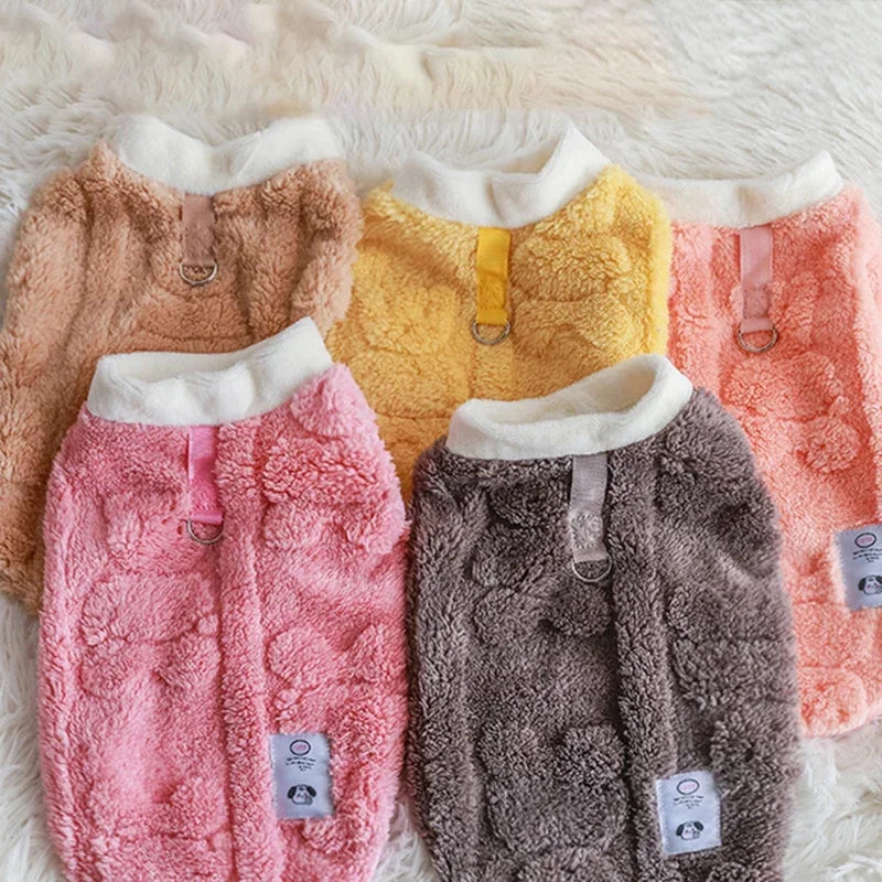 Weiche Fleece-Hundekleidung, warmer Winterpullover für Welpen und Kätzchen, Haustierkleidung für kleine Hunde, Chihuahua, Bulldogge, Bekleidungspullover für Hunde