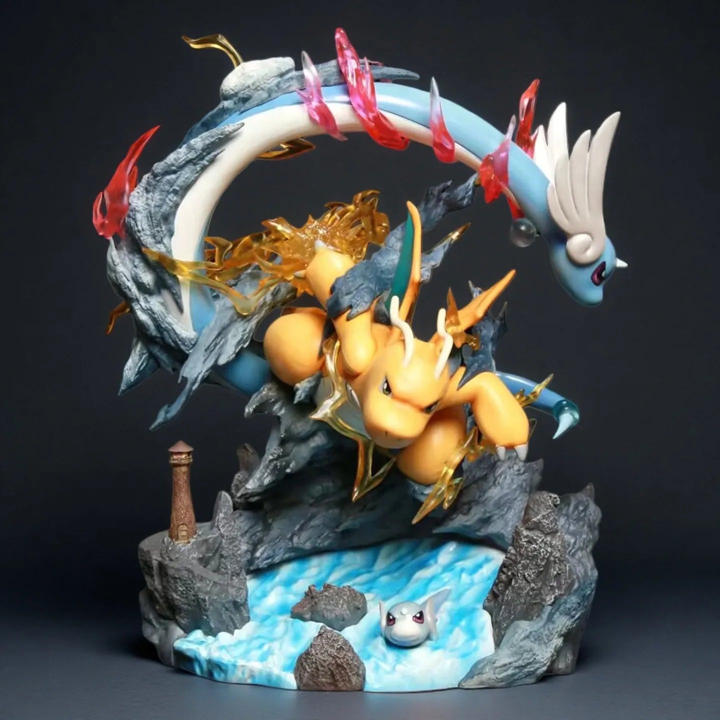 30cm Dragonite Figure Pokemon Action Figures Pvc Model Collection Statue Desk Decoration Doll Toys For Kids Birthday Gifts