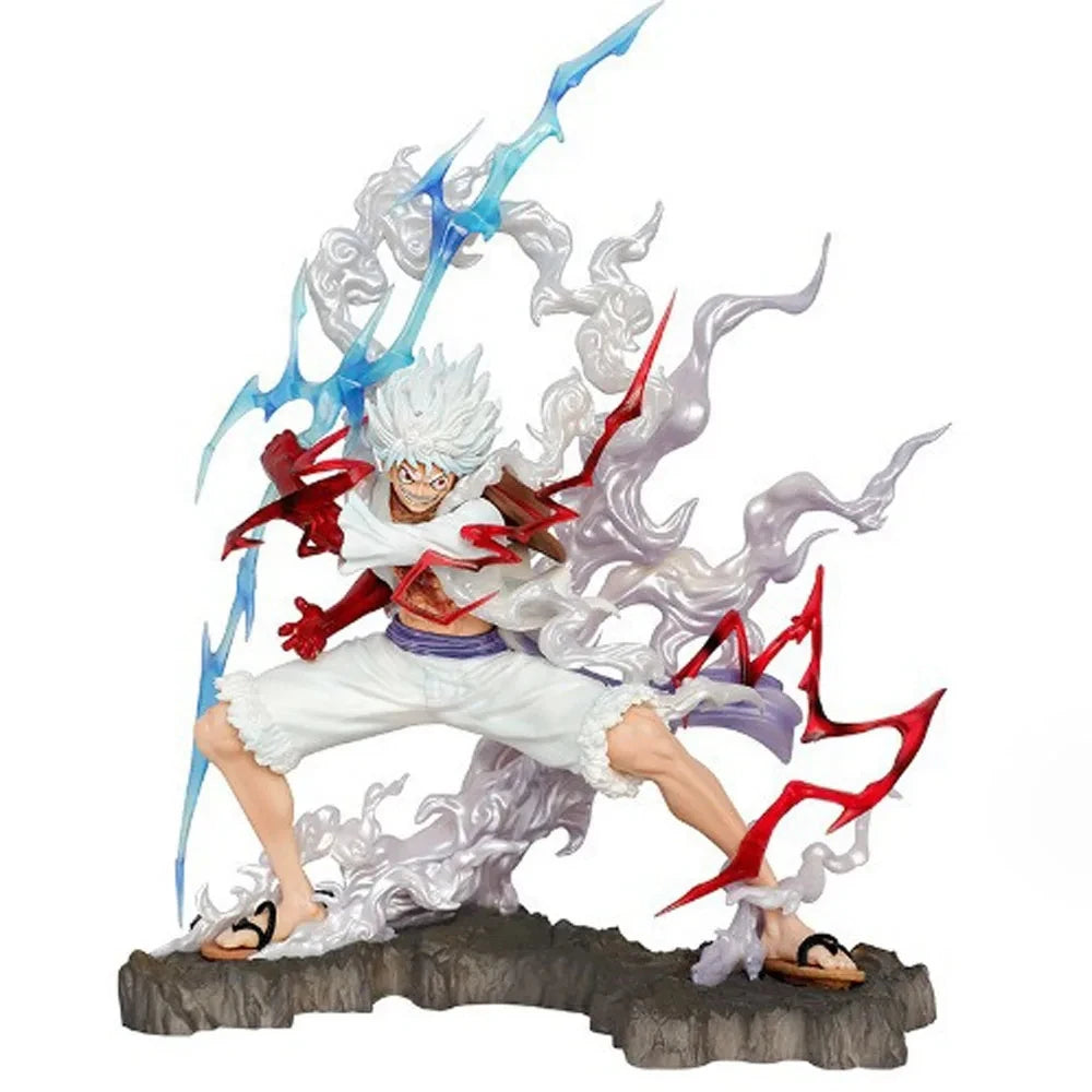 28 см One Piece Аниме Фигурка Бог на Слънцето Ника Луфи Gear 5 Версия Статуя Екшън Фигурка Модел Кукла Декорация Колекция Играчки Подаръци