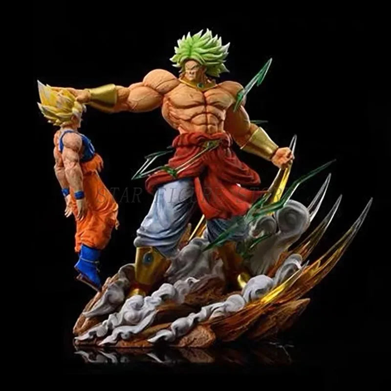 Gk Dragon Ball Action Figure Broly vs Son Goku Figure Statue PVC Collection Ornaments Anime Broli Goku Figurine Model Toys Gifts