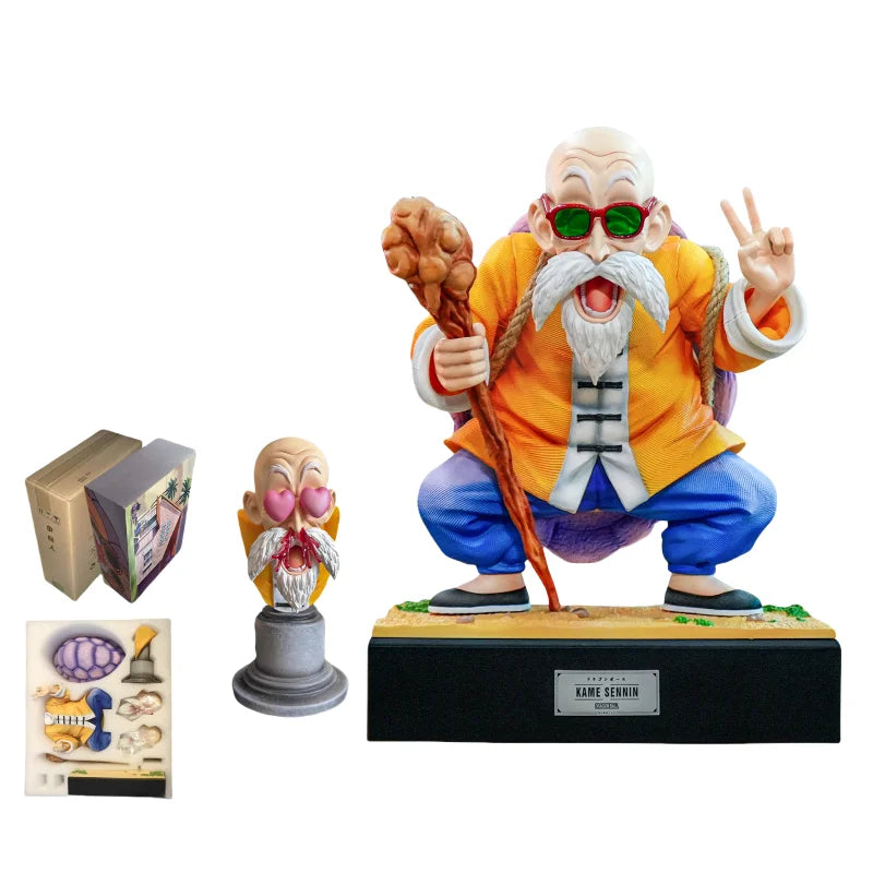 Jt Statue In Stock Dragon Ball Z Kame Sennin Figure Master Roshi Umigam Krillin Goku Statue Action Figures Collection Toys Gifts