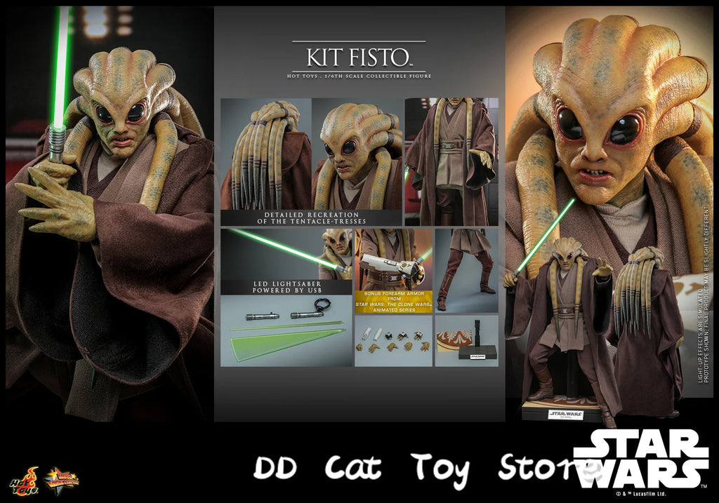 Genuine In Stock Ht Mms751 Star Wars Episode Iii Revenge Of The Sith Kit Fisto 1/6 Anime Action Collectile Model Figurine Toy