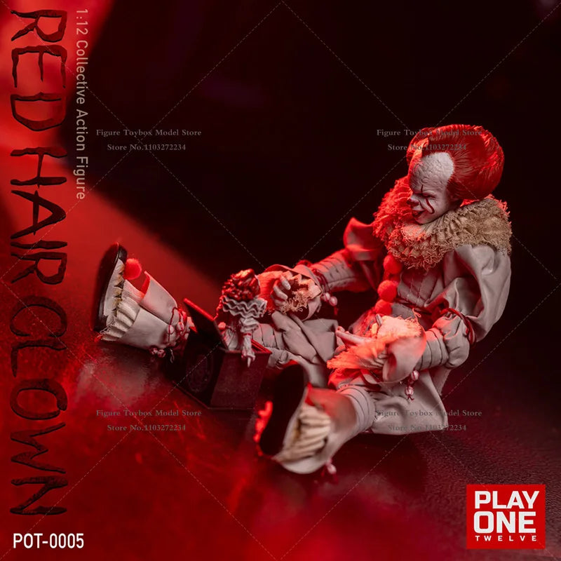 Play One Twelve POT-0005 1/12 Clown mit roten Haaren, bewegliche Figur, klassische Filmrolle, humorvoller Schauspieler, Mini-Soldatenmodell, 15,2 cm, komplettes Set