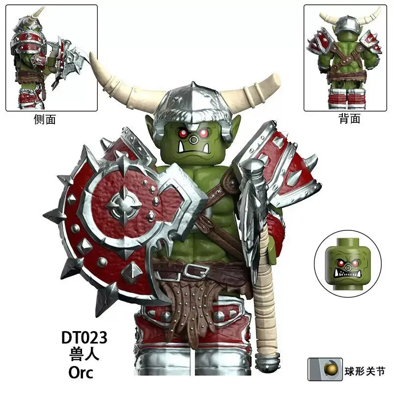 38-piece Warcraft Warrior Mini Building Block Figures Toy, Orc Warrior Figurine Model Collectible Gift Toy