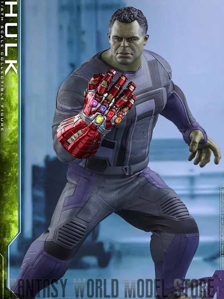 In Stock HOTTOYS MMS558 1/6 Scale Endgame Professor Hulk 39.5cm Full Set Collectible Action Figure Model with Nano Gauntlet