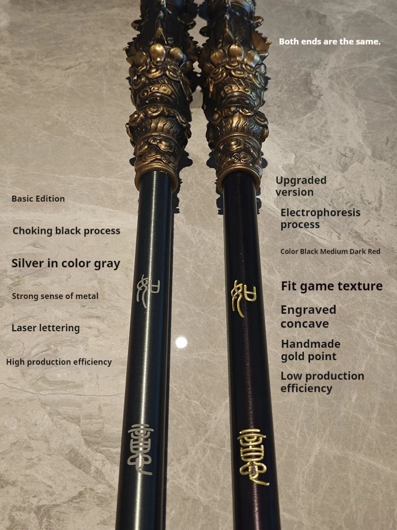 Black Myth Game Wukong Retractable Ruyi Golden Cudgel Jingu Rod Semi Metal Rod Room Decoration Model Toy Xmas Birthday Gift