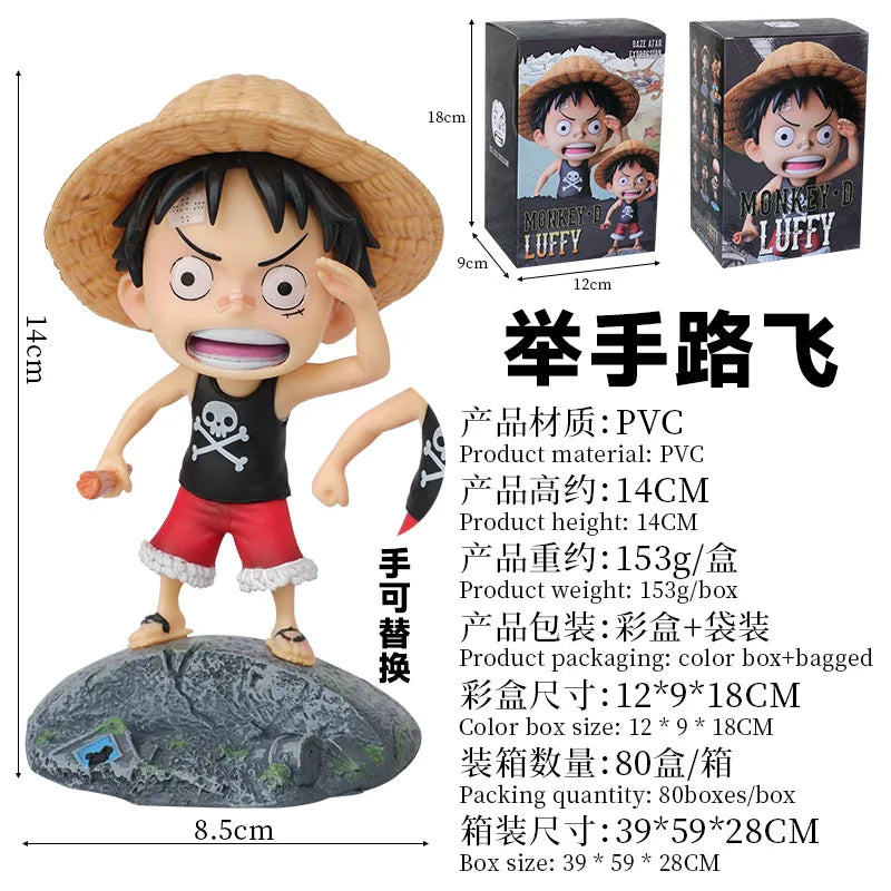 Anime One Piece Figur Monkey D. Luffy PVC Actionfigur Statue Sammlermodell Kinderspielzeug Puppe Geburtstags- und Weihnachtsgeschenke