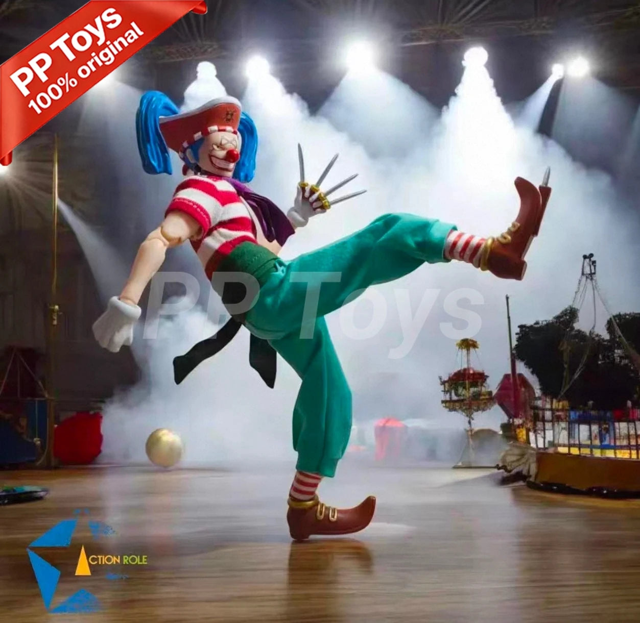 In Stock Action Role 1/12 SHF One Piece Buggy The Clown The Cunning Clown Anime Action Figures Toys Model PVC Gift Collector