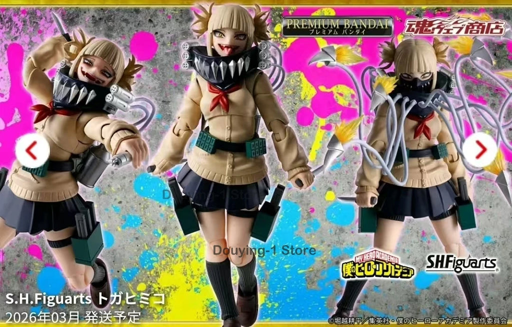 Pre-sale Bandai Original SHF My Hero Academia Toga Himiko  Anime Action Collection Figures Model Toys PVC Gift