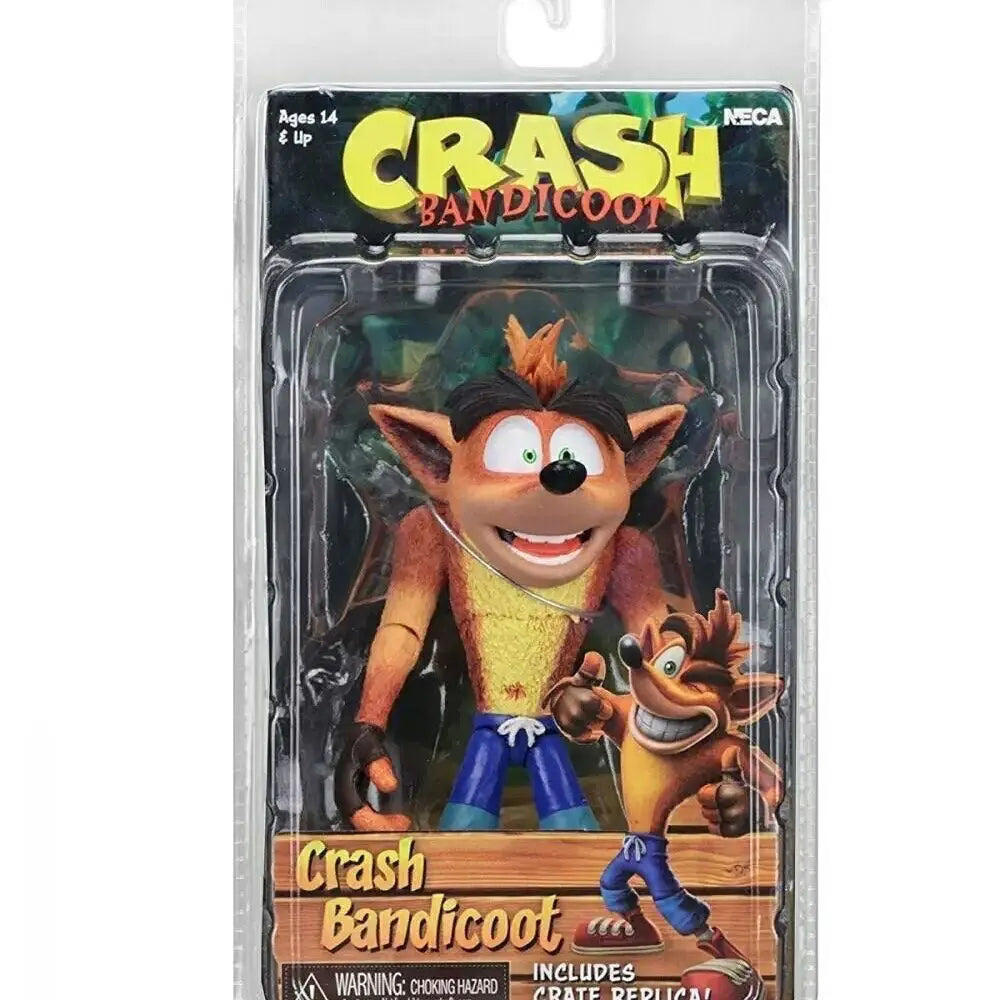 NECA Game Crash Bandicoot Figure Sane Trilogy Peripherals First 4 Gamepad Phone Controller Holder Room Decoration Toys Gift