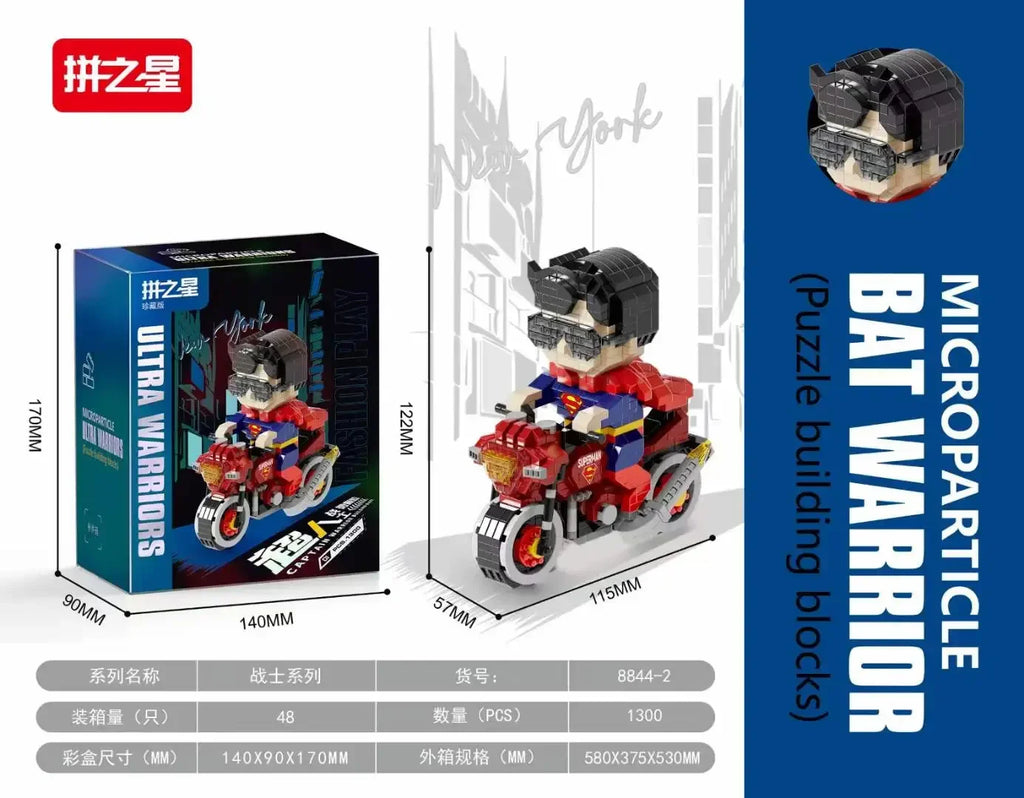 Batman Micro Building Blocks Figure DC Superman Motorcycle Super Heroes 3D Puzzle Model Movie Mini Bricks Toys For Kids Gifts