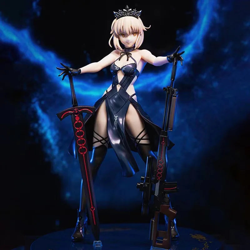 25cm Action Figures Fate Figures Saber Figures Saber Alter Stay Night Figurine Pvc Models Game Statue Collection Toys Kids Gifts