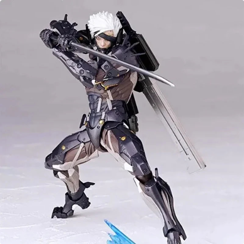 Kaiyodo Revoltech Metal Gear Solid Raiden Action Figure PVC Movable Model #140 Collection Solid Snake Jack Figurine Toys 15cm