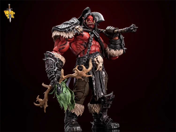 In Stock Hero Toys Grommash Hellscream 1/10 Scale Action Figure Anime Model Trendy Toys Desktop Doll Collectibles