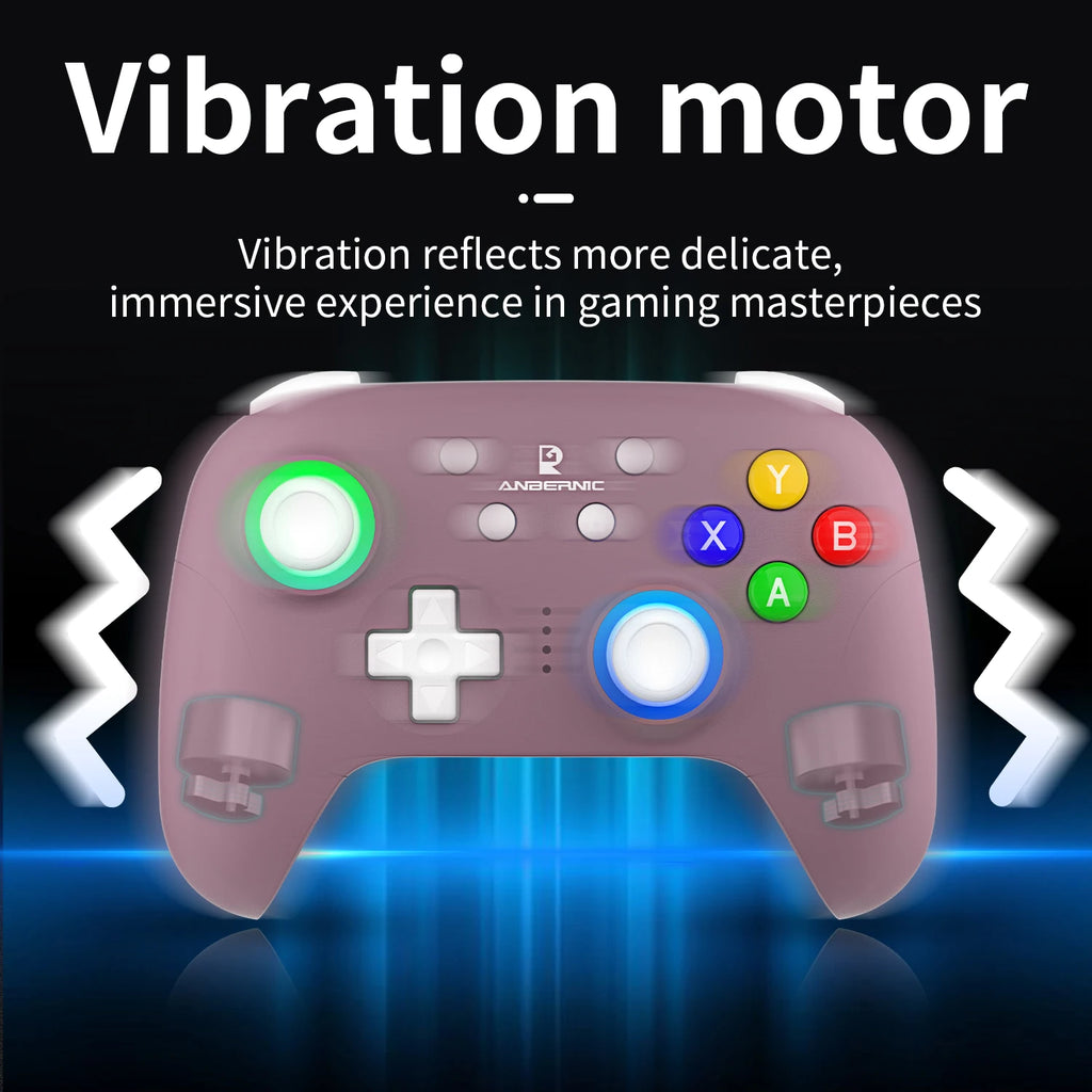 ANBERNIC RG P01 RGP01 Gamepad Wired Wireless Bluetooth for PC Android IOS Steam RGB XBOX Game Controller Hall Effect Joystick