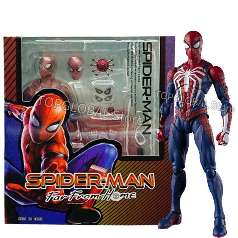 PS4 Spiderman Figur Avengers Spider Man Actionfiguren 16CM Upgrade-Anzug PS4 Game Edition Puppe Heißes Spielzeug für Jungen Geschenk