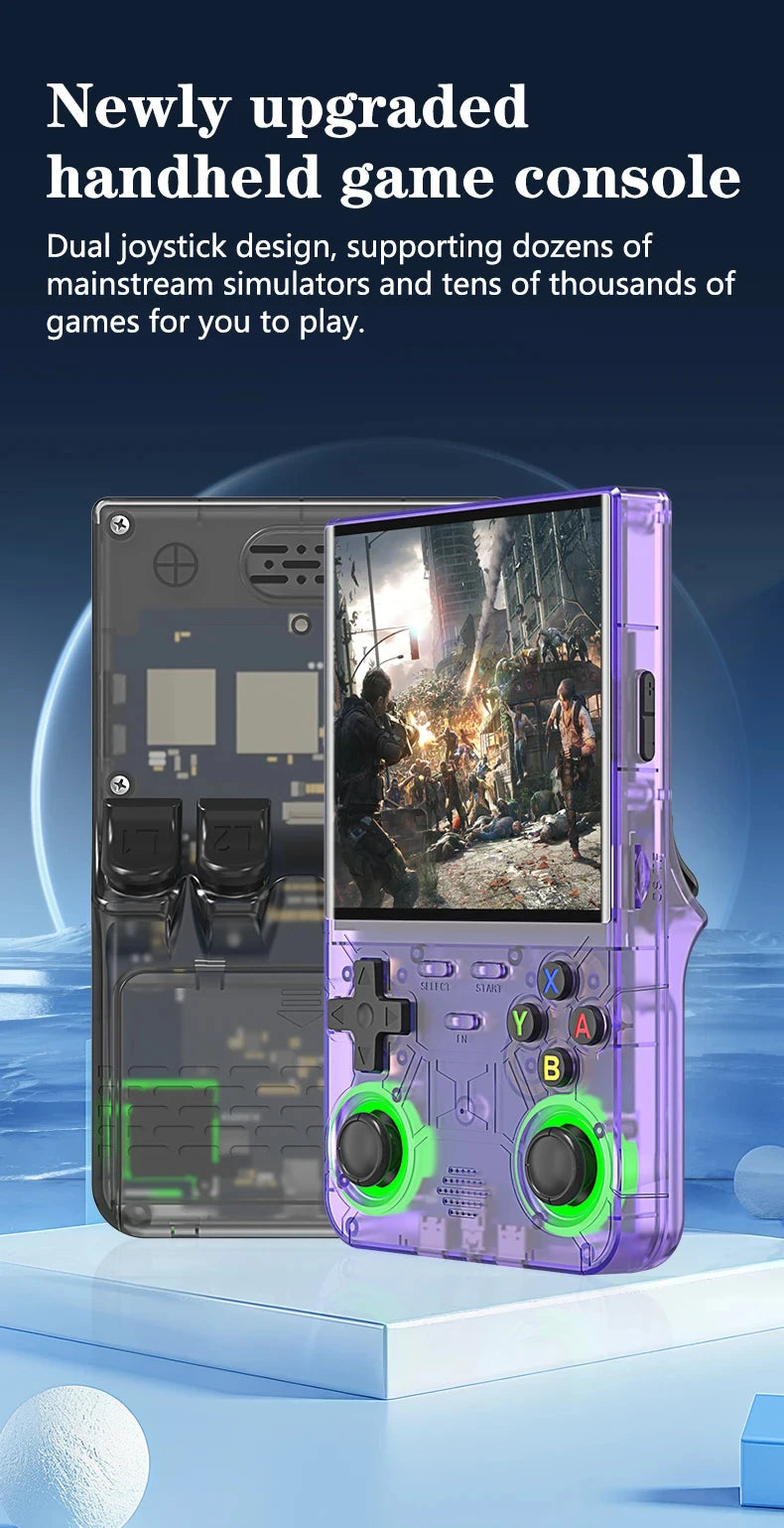 R36Ultra Retro Handheld Video Game Console Linux System 4.0-inch WIFI IPS Screen Portable Pocket Video Player Game friend Gift