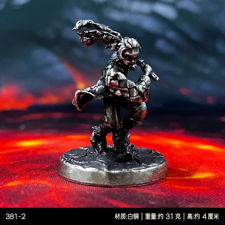 1pc Anime Slayer Gk Soldier Models Copper Vintage Style Miniatures Ornament for Decoration Collection Crafts