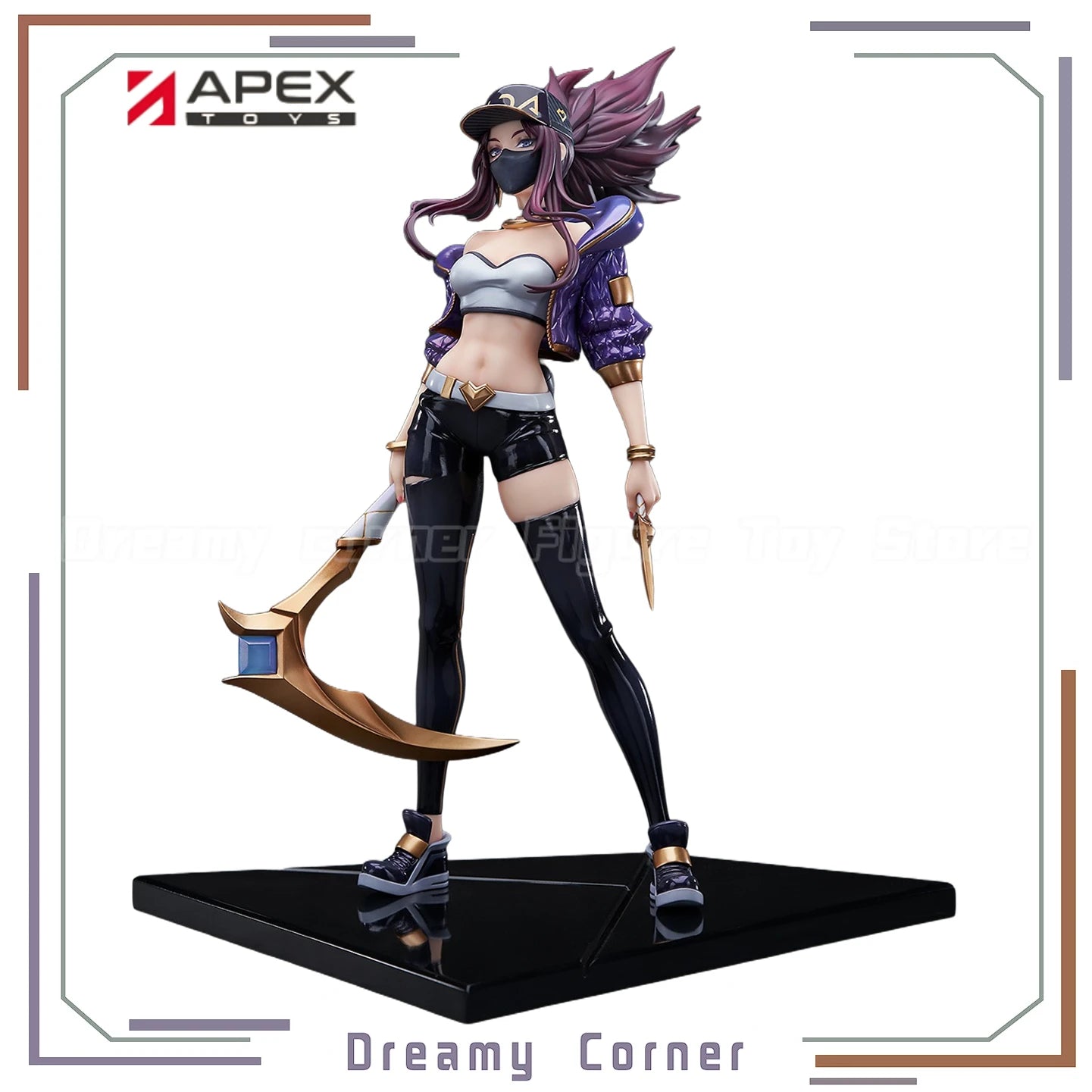【Auf Lager】 Original APEX-SPIELZEUG League of Legends Akali 1/7 Scale Figure Spielzeug Modell Ornamente Sammlung