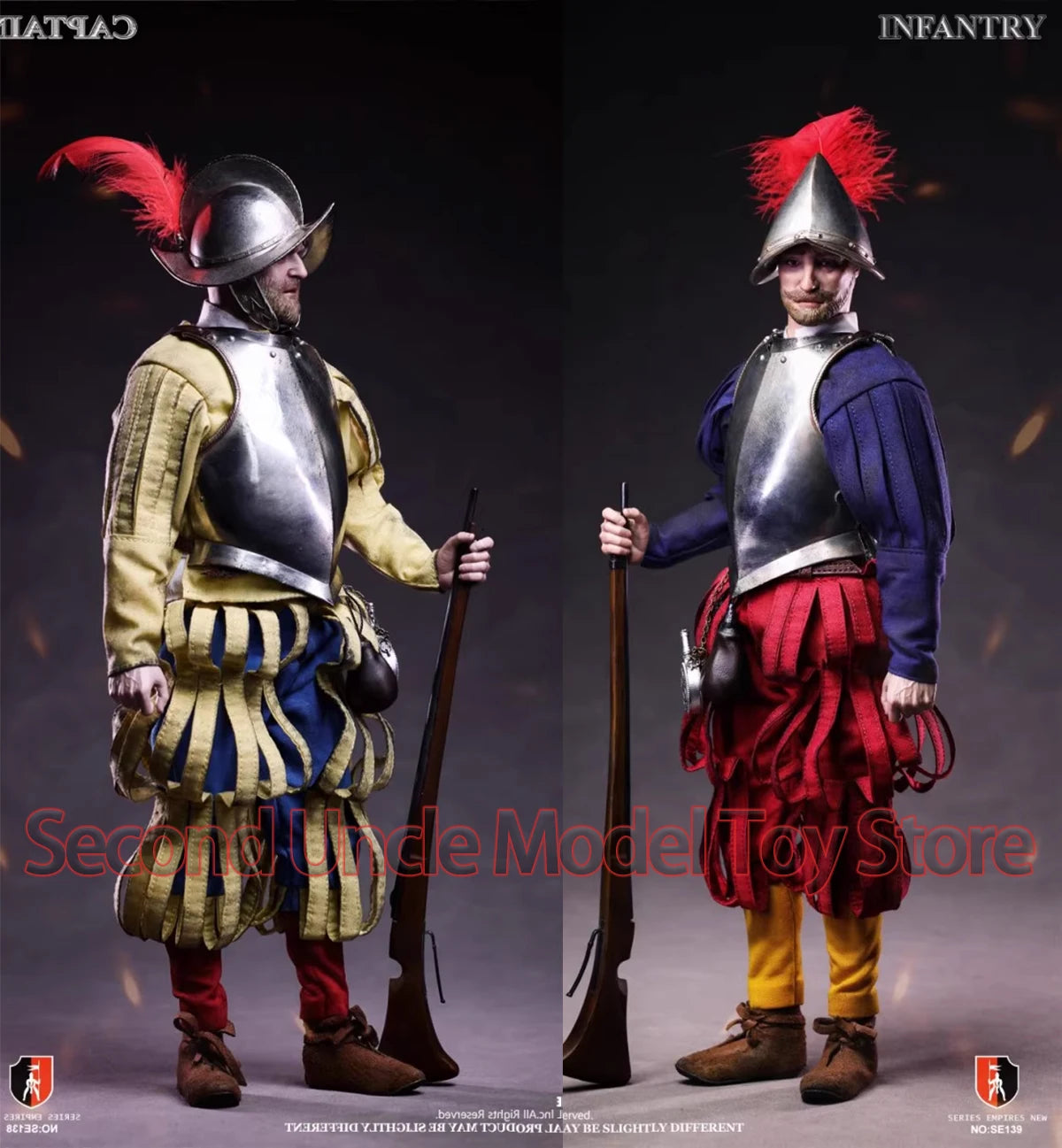 COOMODEL SE138 SE139 1/6 Empire Series-Spanish Conquistador Musket Infantry Commander Action Figure Toy Gift