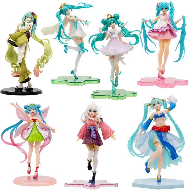 1 Piece Anime Hatsune Miku Action Figure Model Gifts Collectible Figurines for Kids 18-21cm