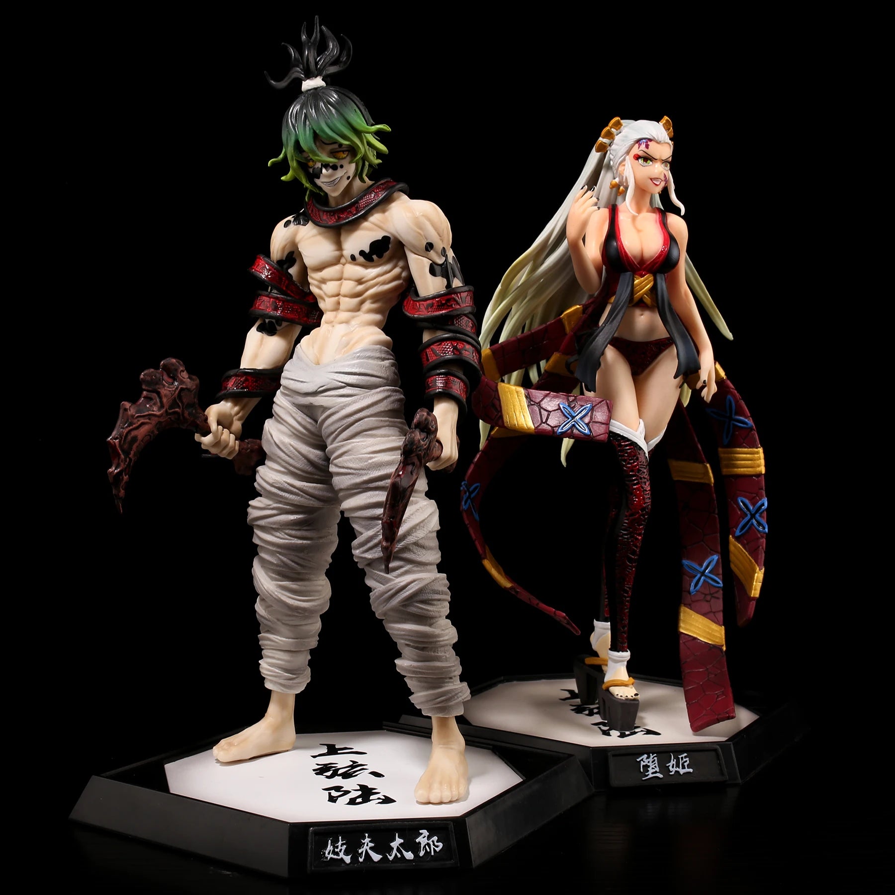28cm  Demon Slayer Anime Figures DAKI SHINOBU Muzan 12 Style Action Figure Statue Model Doll Collection Toys Gifts