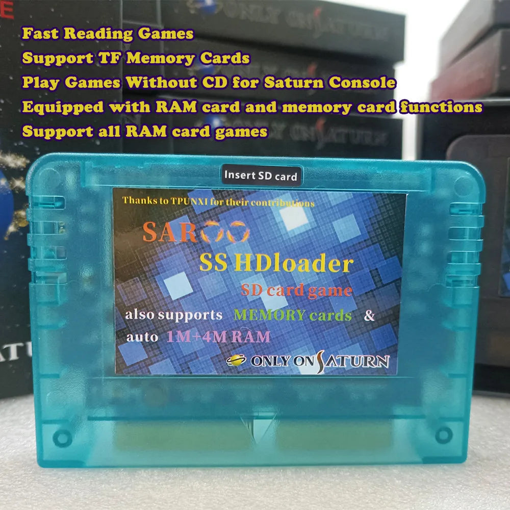 Saturn HD Loader SAROO Support English Menu SS Everdrive Cartridge Use TF Card Read ISO Adapter For SS Console