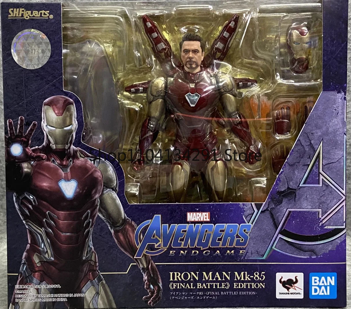 Origina Bandai Avengers：Endgame Spider-Man Iron-Man Captain America S.H.Figuarts Anime Action Figure Collection Figurine Gift