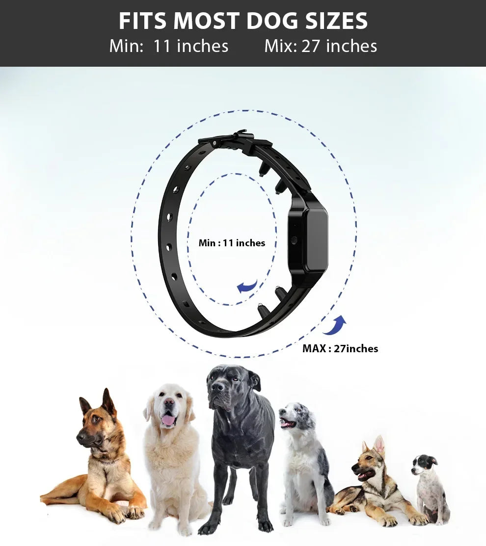 Neues elektrisches Hundeerziehungshalsband 2024, wiederaufladbar, ferngesteuert, mit statischer Schock- und Vibrationsfunktion, Antibellhalsband für große und kleine Hunde