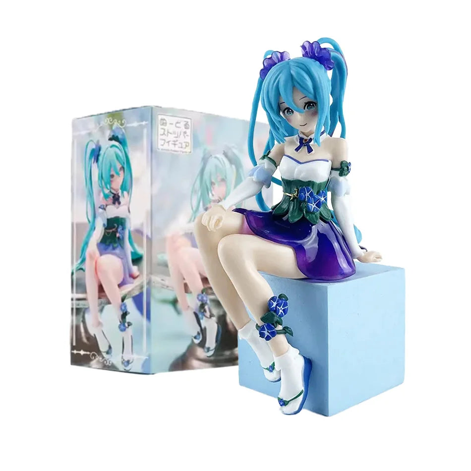 Hatsune Miku Morning Glory Fairy Anime Figure - PVC Action Model Ornament Noodle Stopper Collectible Toy Gift