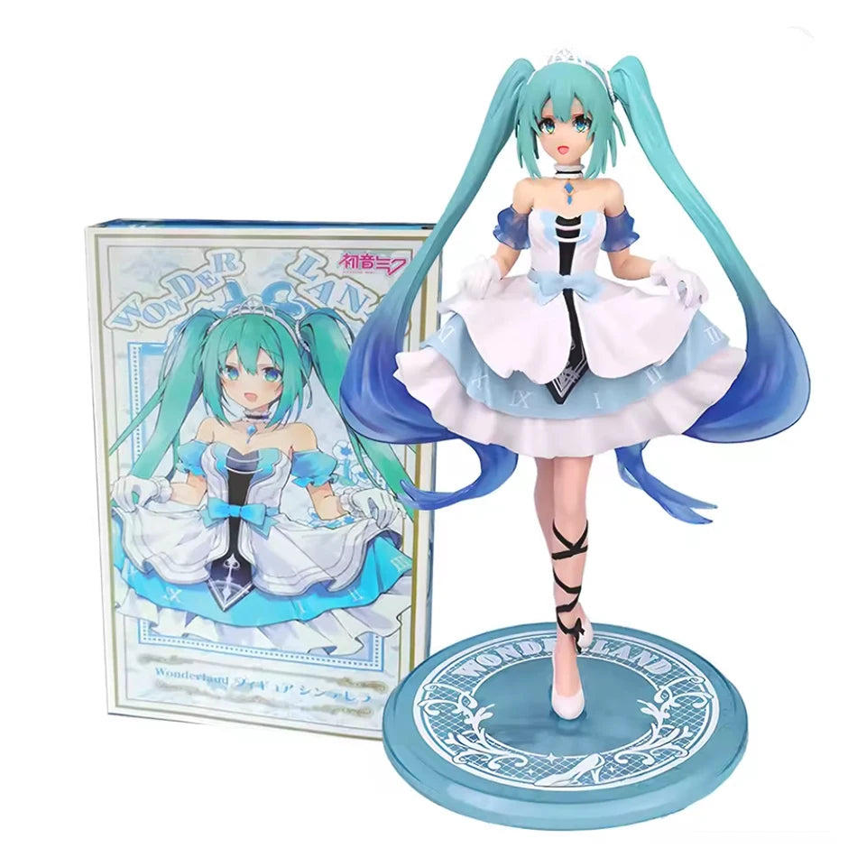 11-20CM Hatsune Miku X Cinnamoroll Figure Anime Collectible Models Decorative Decorations Children Birthday Christmas Kawaii Gif