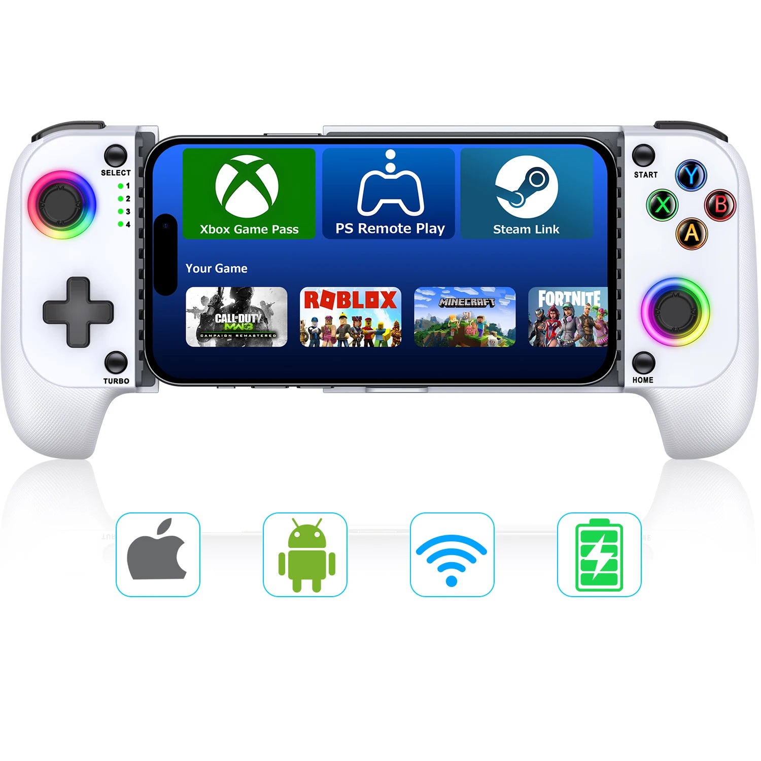BEBONCOOL Wireless Telescopic Game Controller Bluetooth Extendable Game Console Joystick For Android IPhone Gamepad