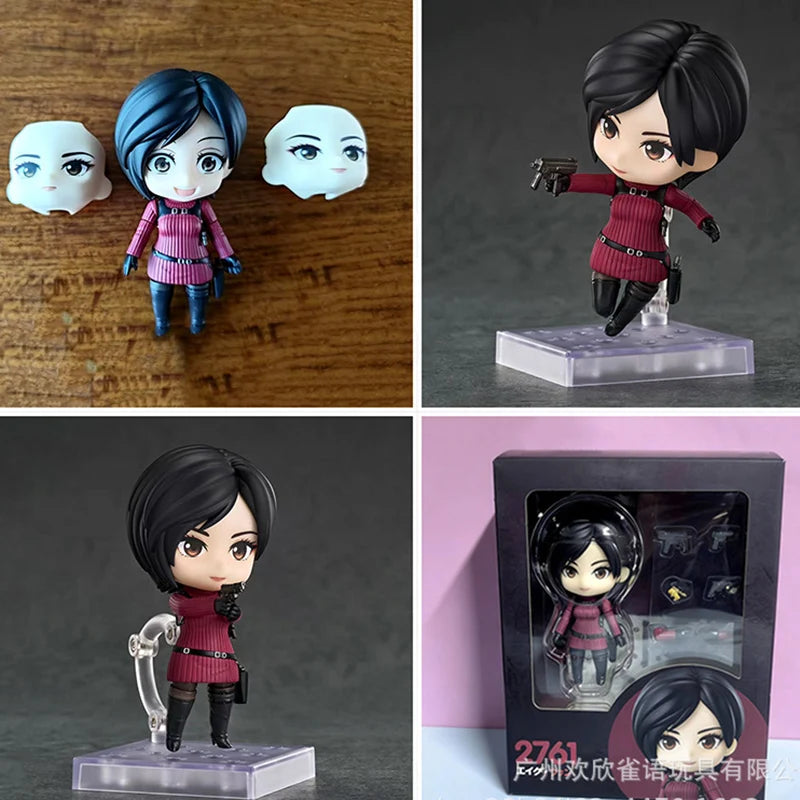 10cm Resident Evil Remake #2337 Leon S. Kennedy 2761# Ada Wong Q Version Action Anime Pvc Model Movable Model Doll Set Toy Gift