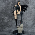 49cm One Piece Boa Hancock Pirate Empress Leather Coat Anime Handmade Model Action Figures Desktop Case Decoration Ornament Gift