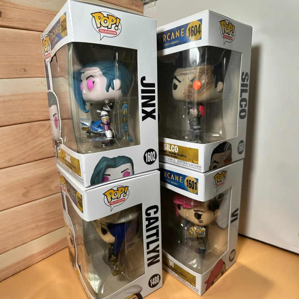 Arcane League of Legends Anime Figure Silco Jinx Vi Ekko Heimerdinger with Poro Funko Pop Vinyl Figures Limited Edition Toy Gift