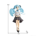 14CM Anime Hatsune Miku with Big Dog Sitting Position PVC Models Action Figure Decorations Toy Gift
