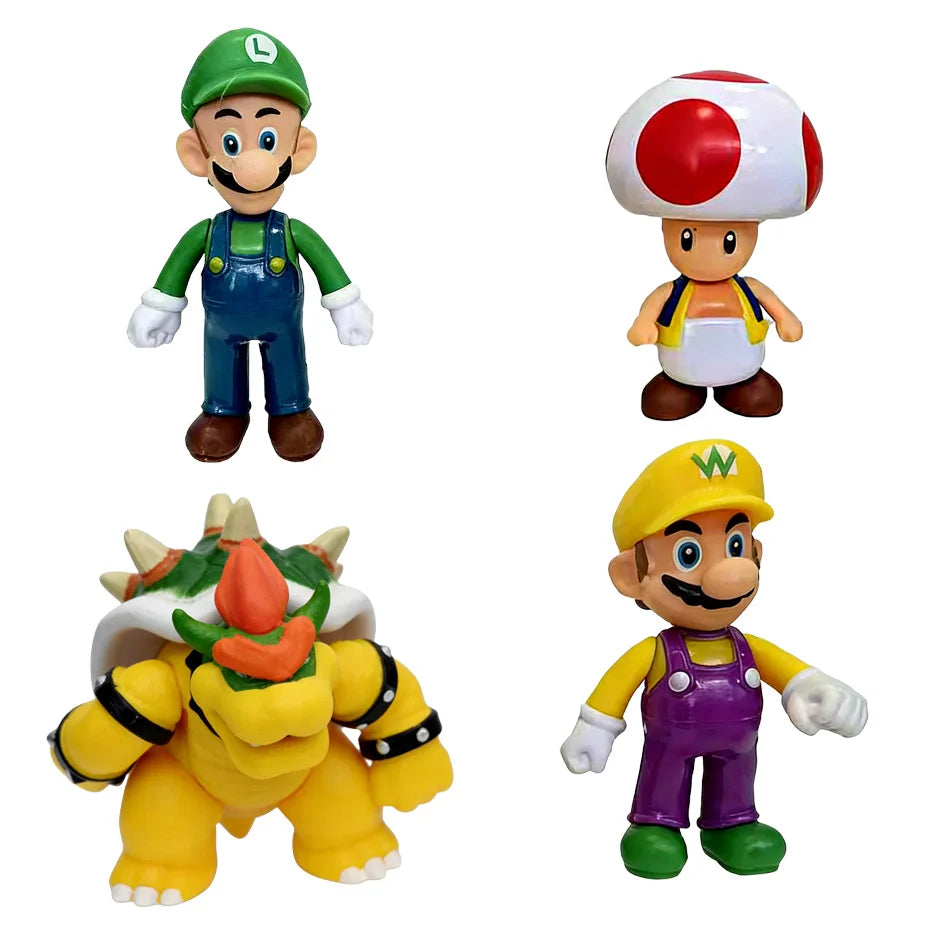NEW in stock 12CM 12pcs Q Posket Mario SuperMario Dinosaur Doll Handmade Models Cake Decorations Action Figure Gifts for kids