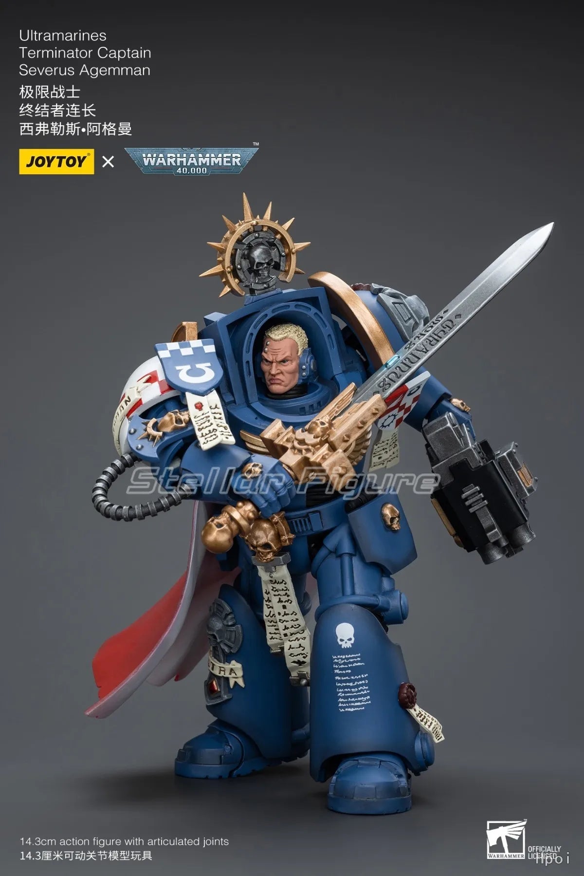 【SF】JOYTOY 1/18 Action Figure Ultramarines Terminator Captain Severus Agemman Model Toys Gifts Collection Ornaments