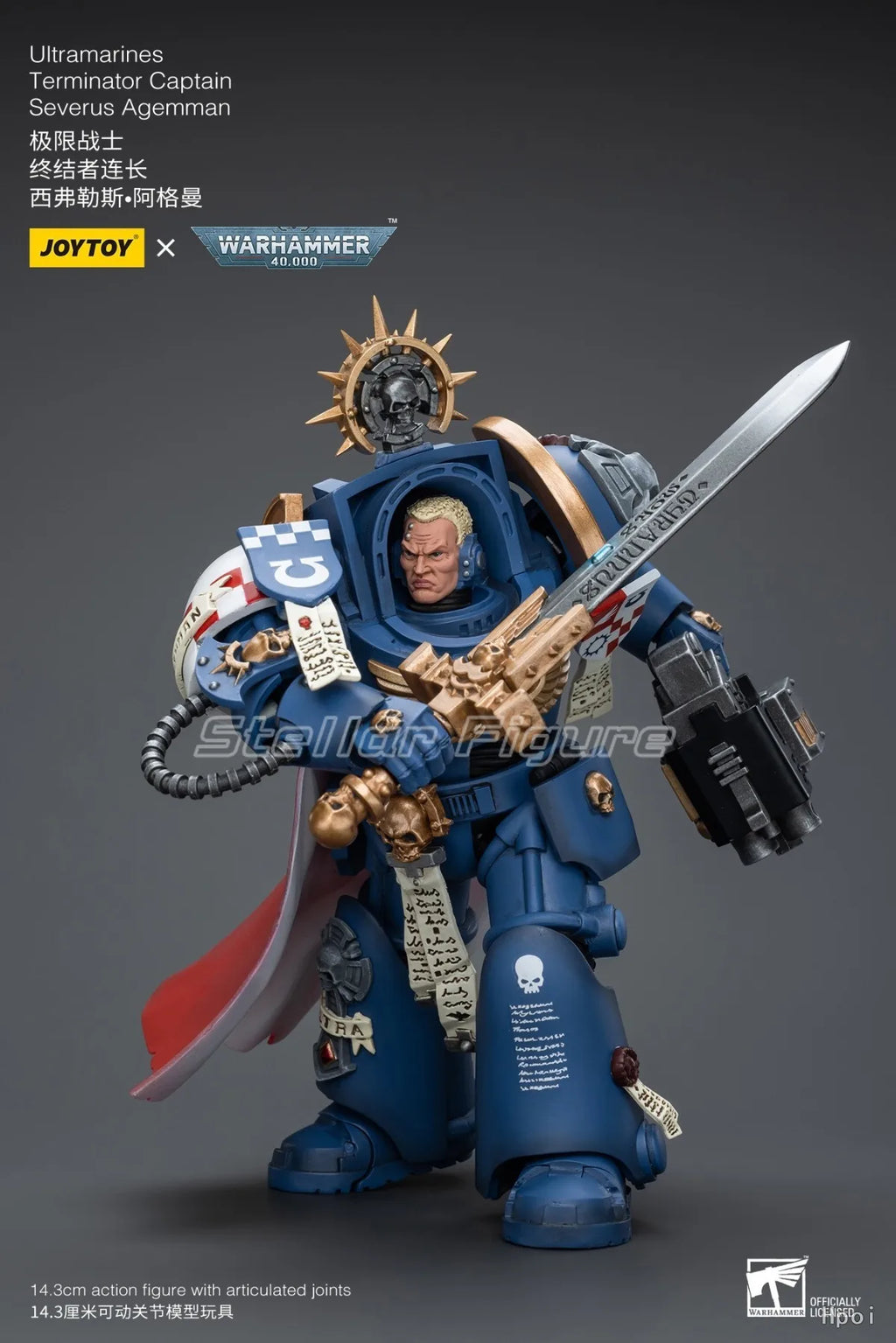 【SF】JOYTOY 1/18 Action Figure Ultramarines Terminator Captain Severus Agemman Model Toys Gifts Collection Ornaments
